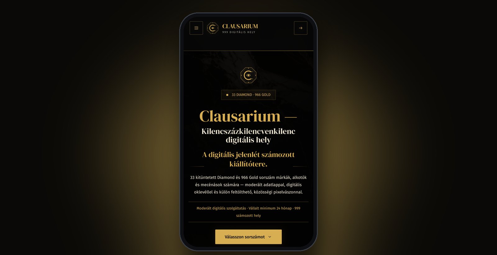 Clausarium – számozott digitális kiállítótér mobilon